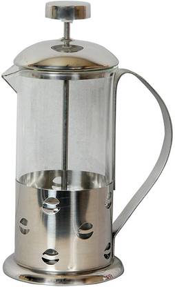 3d Creations Glass 350L Percolator Coffee Plunger, Silver 6 Cups Coffee Maker