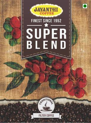 JAYANTHI Super Blend, Coffee Contains 10% Chicory, Coarse or Filter Grind Filter Coffee