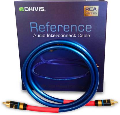 dhivis Digital Coax Audio Cable 1 m RCA Reference Audio Interconnect Cable, for Subwoofer, Power Amplifier to AVR, Coaxial RCA to RCA Cable - 1 Meter