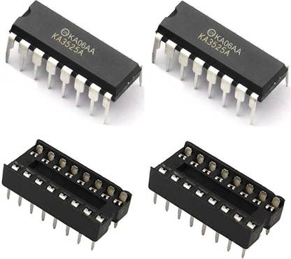 e4u KA3525A SMPS Controller IC DIP-16 Package + IC Base - 2 No's Electronic Components Electronic Hobby Kit
