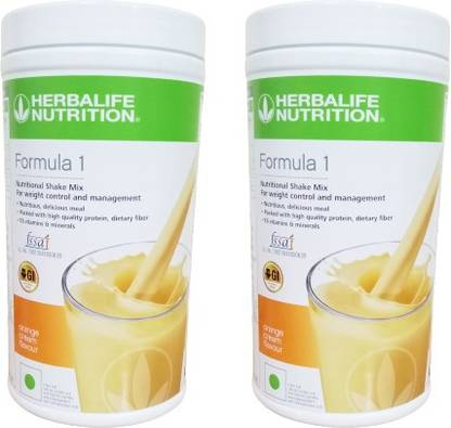 HERBALIFE Combo of 2pcs of Weight Loss for Formula 1 Nutritional Shake-Orange Cream Flavor Nutrition Drink