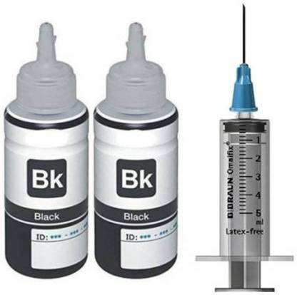 DARKPRINT Compatible Refill Ink 200ml for Canon Printer Black Cartridges PG 88, PG 740, PG 745, PG 47, PG 89, PG 810, PG 830, PG 40 (100 ml x 2 + 5 ml Syringe) Black Ink Bottle