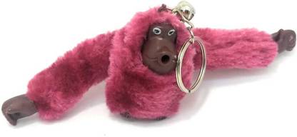 Shiani Monkey Chimpanzee Faux Fur Pom Pom Key Chain