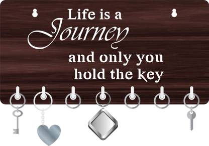 Arpita Crafts Life is Journey Key Holder For Wall Wood Key Holder