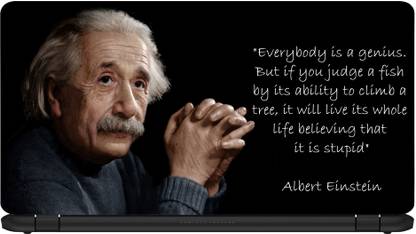 STORESOME albert einstein wallpaper Premium vinyl Reusable Laptop Skin Compatible for 15.6 inch