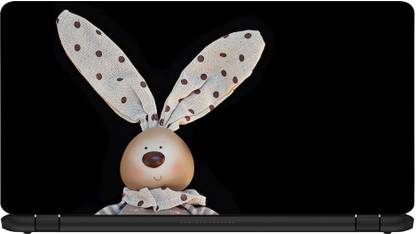 STORESOME bunny decoration black background wallpaper Premium vinyl Reusable Laptop Skin Compatible for 15.6 inch