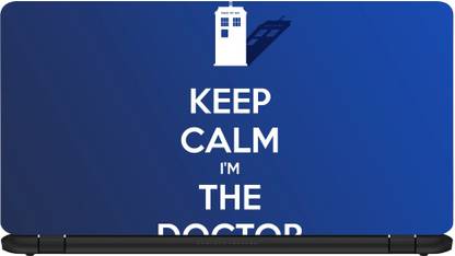 STORESOME keep calm im the doctor wallpaper Premium vinyl Laptop Decal 15.6