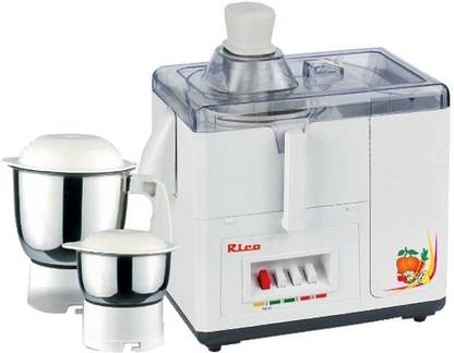 Rico 708 550 W Juicer Mixer Grinder (2 Jars, White)