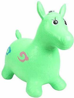 Rexmon Soft Rubber Inflatable Jumping and Riding Bouncing Horse Hopper Animal Toy Multicolour 2 Years + Inflatable Hoppers & Bouncer