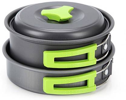 ACNIC Camping Cookware Outdoor Mess Kit Lightweight Backpacking Cooking Set Picnic Pots and Pans Non-Stick Coated Cookware Set