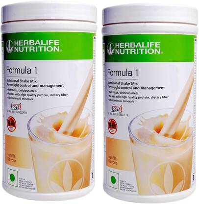 HERBALIFE Formula 1 Nutritional Shake Mix Vanilla 500 gm ( Pack Of 2 ) Plant-Based Protein