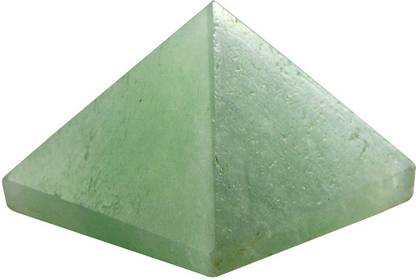 CRYSTU Green Jade Pyramid Natural Crystal Pyramid 30-35 mm Reiki Healing Stone Pyramid For Vastu Correction And Increase Energy Decorative Showpiece  -  3 cm