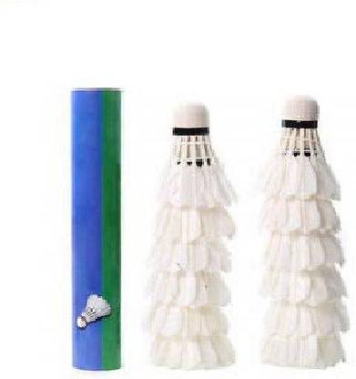 Daylite 3 Games Badminton Feather Shuttlecock (Medium Fast, Pack of 10, White) Feather Shuttle  - White