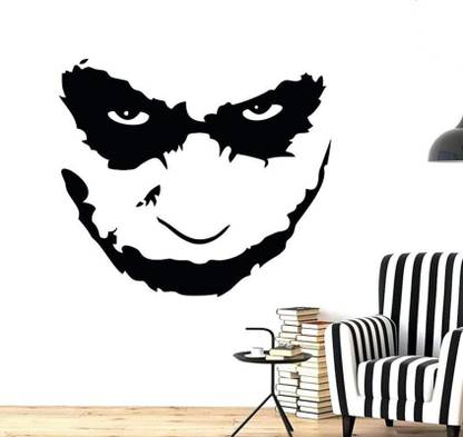 LYOMAN 59 cm jokerface-blk Self Adhesive Sticker