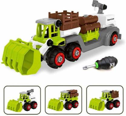 Galactic Vehicle Assembly 3 in 1 Farmer Tracker with Screwdriver for Child Vehicles Set Farm Boys Girls DIY Farm Truck (1 PCS 3 in 1 Farmer Tracker)