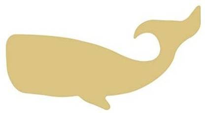 Diverse Woodworking Whale Cutout Unfinished Wood Ocean Nautical Animal Vacation Summer Mdf Shape Canvas Style 1 (12")