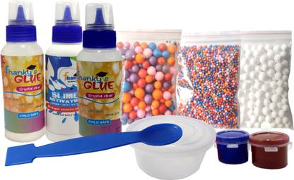 fhanky science Ultimate Crunchy Slime kit|3 imported foam balls pack included for crunchy slime