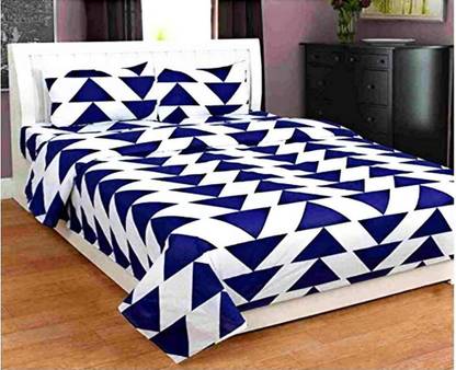 RHEXOTIC 144 TC Polycotton Double Printed Flat Bedsheet