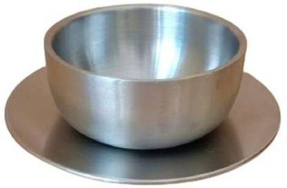 JS Hotelware Stainless Steel Soup Bowl Stainless Steel matt finish double wall soup bowl with underliner