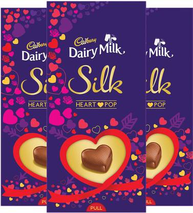 Cadbury Dairy Milk Silk Heart Pop Bars 250 g (Pack of 3) Bars