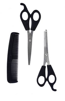 Confidence Set of 2 Pcs Hair Cutting Scissor with 1 Hair Comb for Salon Use