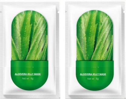 Style Craze Facial Aloe Vera Jelly Mask Deep Moistening Mask For Face Hydrating Jelly Face Mask Prevent & Refine Aging facial(2 pcs)