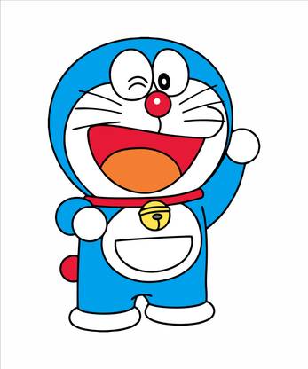 Print Experts Doraemon Sticker by Print Experts for Wall and Home Decor Size 24 Inch (Approx) 1 Pcs Digital Reprint 20 inch x 10 inch Painting