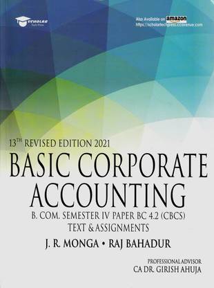 Basic Corporate Accounting (Text & Assignments)