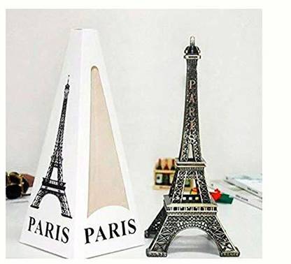 black paper Metal Eiffel Tower Statue Paris 12CM Decorative Showpiece  -  12 cm