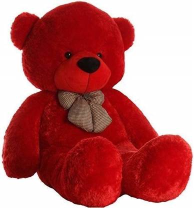 Frantic Soft Toy Teddy Bear - Red Color- 5 Feet  - 150 cm