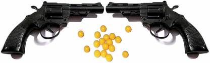 Shivsoft Revolver with 40 Bullets Mini Toy 009( Set of 2 ) Guns & Darts