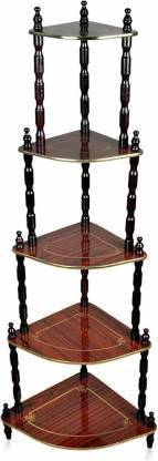 Smarts collection Wooden antique Corner Table for living room (Finish Color - Brown) Solid Wood Side Table