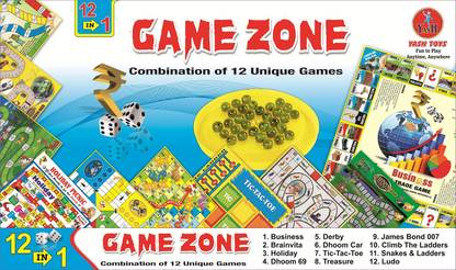 Yash Toys Game Zone Combination of 12 Unique Games Party & Fun Board Game