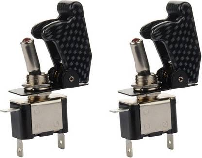 MODAXE 2 Carbon Fiber Toggle Switches 2 Car Dash Switch Panel