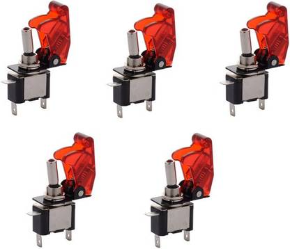 MODAXE 5 Red Toggle Switches 5 Car Dash Switch Panel