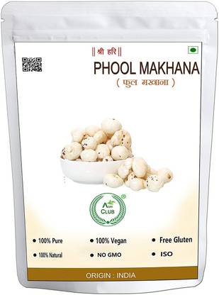 AGRI CLUB Essential Phool Makhana (1 Kg) Lotus Seeds(Makhana)
