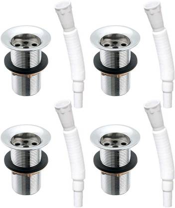 tantia SS Waste Coupling For Wash Basin 4 Inch with west pipe set of 4 Cartridge Faucet