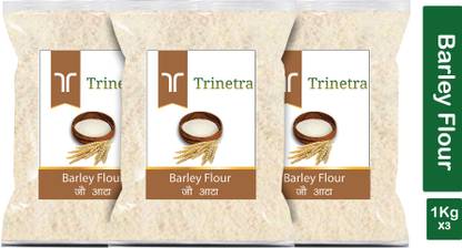 Trinetra Best Quality Barley Flour / Jau Atta 1Kg Pack of 3