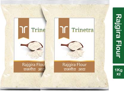 Trinetra Best Quality Rajgira Flour / Rajgira Atta 1Kg Pack of 2