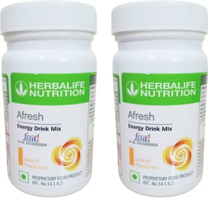 HERBALIFE Afresh Energy Drink - Peach Flavor Combo Pack Of 2 PCS Combo