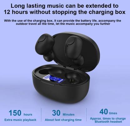 RGMS Premium LED Display Bluetooth Headset With Power bank Bluetooth