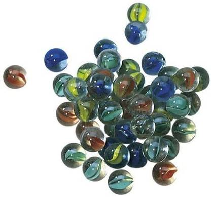 imtion ( Pack of 50 Pcs Glass Marble Kanche for Decoration & Kids Playing Kanche/ goli Glass Marbels with Shooter Unique Kanche Marble (Marble kanche) Marble Goti