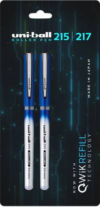 uni-ball Micro UB 215 0.5 mm Quick Refillable Liquid Ink Roller Pen | Smooth Writing Roller Ball Pen