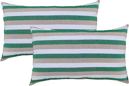 NIVEDHA MATTRESS Cotton Sleeping Pillow Pack of 2 Stripes