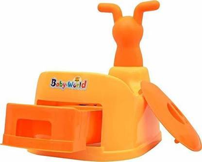 Maxwell Toilet Trainer Baby Potty Seat Cartoon Face with Removable Tray & Closing Lid Potty Seat