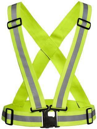 HyperTrex Safe High Visibility Protective Safety Reflective Vest Belt Jacket, Night Cycling Reflector Strips Cross Belt Stripes Adjustable Vest Safety Jacket Safety Jacket