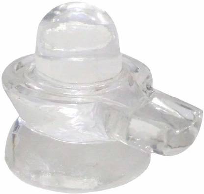 YASH CREATION Natural Crystal Sphatik Shiva Lingam, Sphatik Shivling Decorative Showpiece  -  3 cm