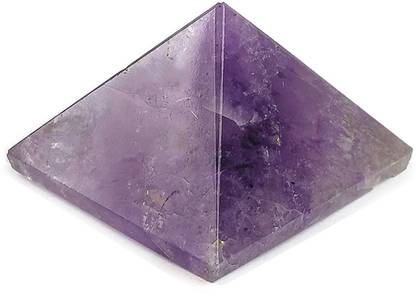 CRYSTU Amethyst Pyramid Natural Crystal Pyramid 50-55 mm Reiki Healing Stone Pyramid For Vastu Correction And Increase Energy Decorative Showpiece  -  5 cm