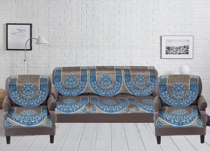 Nendle Cotton Damask 3+2 Seater Sofa Cover