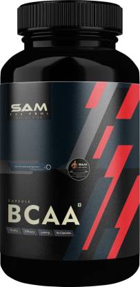 SAMFIT BCAA Pure Veg Capsules Pre/Post Workout Bodybuilding Supplement (60 Capsule)